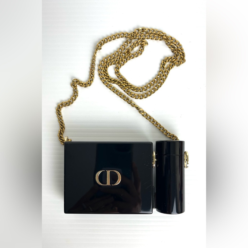Christian Dior Minaudière Clutch Crossbody Purse Black Limited Edition READ Pls